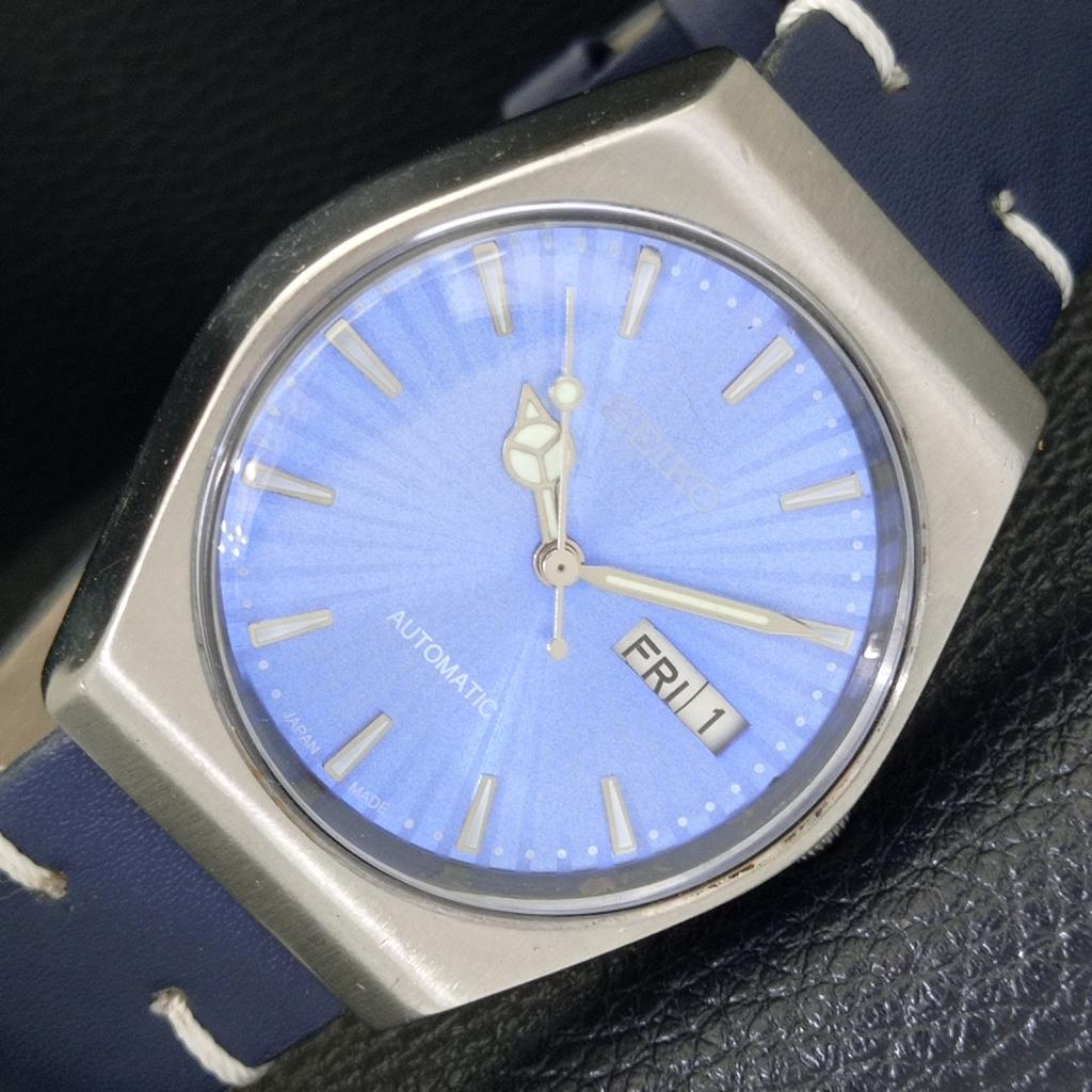 ВИНТАЖНЫЕ МУЖСКИЕ АВТОМАТИЧЕСКИЕ ЧАСЫ SEIKO 6309A ЯПОНИЯ СИНЕГО ЦВЕТА ЦИФЕРБЛАТА a701502-5