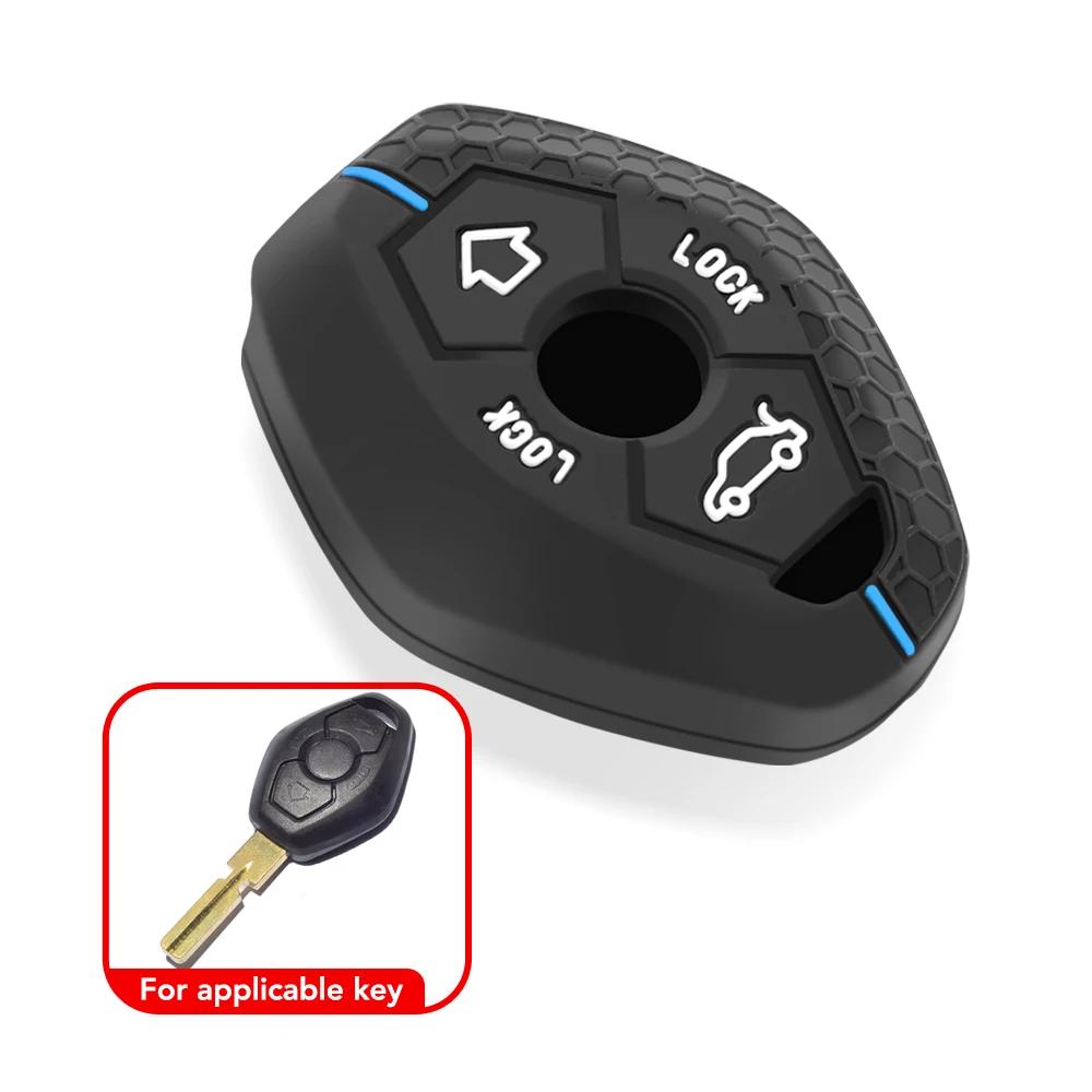 Silicone Keychain Holder Key Case For Bmw E46 E53 X5 X3 E83 X3 E39 Serie 7 5 3 330i Accessories Car Key Cover