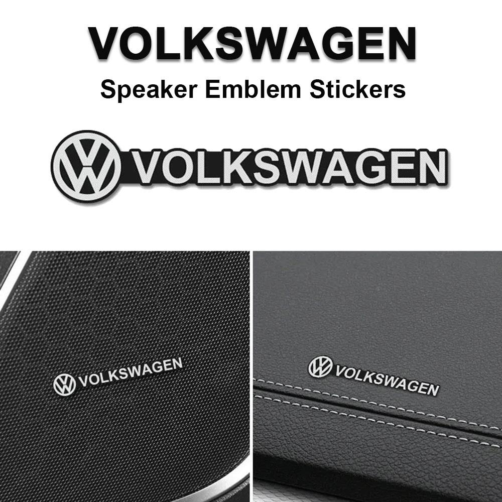 4Pcs Car Audio Decorate 3D Aluminum Emblem Badge Sticker Decal For Volkswagen VW Rline GTI Golf 6 Polo Passat Interior Mouldings