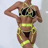 Sexy Lingerie Three-Piece Cross Stitching Underwear Sexy Suit