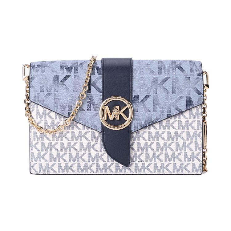 Michael Kors MK Цепочка-шарм Сумка-конверт на клапане для commutes Искусственная кожа Средняя женская сумка через плечо 32S0G00C6V-407