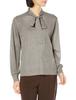 Mira Owen SET UP Bowtie Lame Knit GRY 1 Top, 09WNT225008, Women's,
