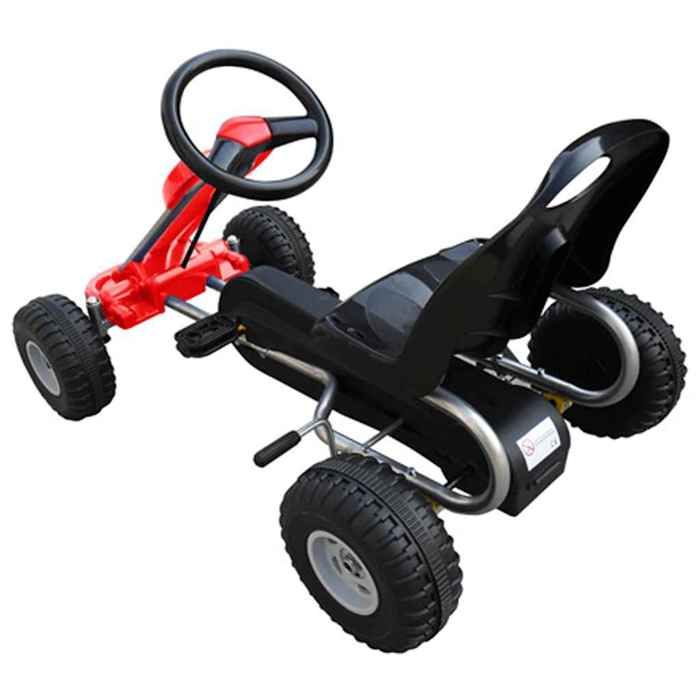 Kart à pédales - VIDAXL - Rouge - Pour enfants de 3 à 5 ans - Axe oscillant