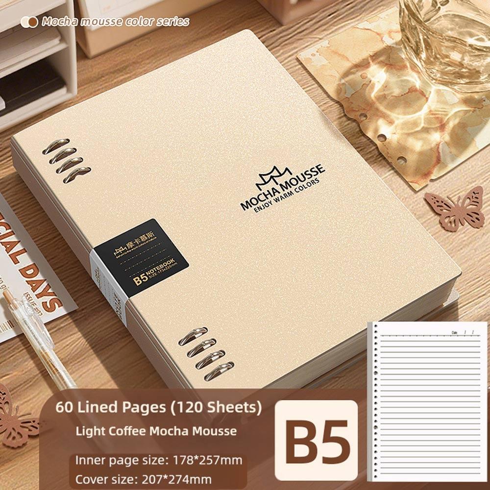 Simple A5/B5 Loose-leaf Notebook Refillable Horizontal Line Inner Pages Memo Pad Detachable Binder Diary Book Students