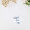 12Pcs/Pack Hand Towel White Cotton Absorbent Happy Tears Bandannas Handkerchiefs Wedding Party 30*30CM