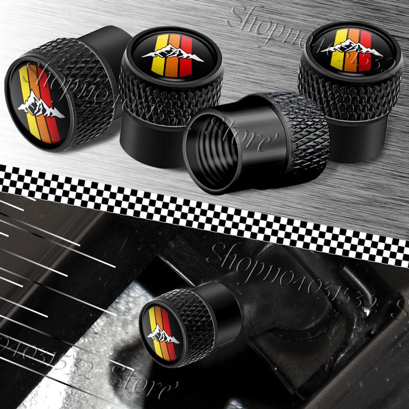 4Pcs Three-color Emblem Car Wheel Tire Valve Caps Tyre Stem Airdust Waterproof Covers For Toyota 4Runner Highlande Tacoma Rav4