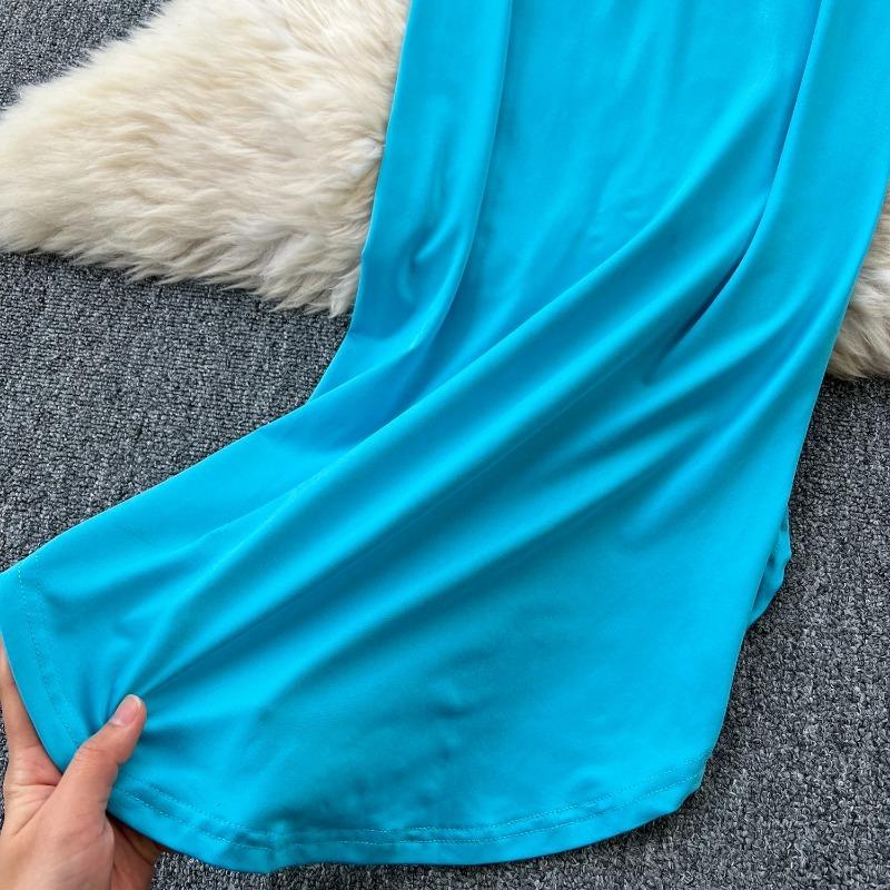 Элегантное однотонное облегающее платье без рукавов, женское сексуальное длинное платье с рыбьим хвостом, женское ночное клубное повседневное нерегулярное модное платье для вечеринок