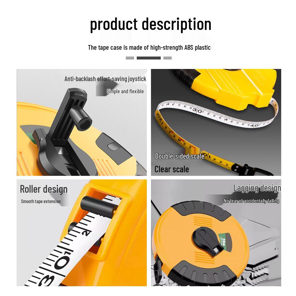 Кожаная и фибровая рулетка - Доступна в 20, 30, 50 и 100 метрах для измерения в спорте, одежде и для постельного белья.