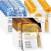 Vitamin C Hyaluronic Acid Face Mask, Anti-Wrinkle Real Deep Hydration, 24K Golden Moisturiser Overnight Sheet Masks, Natural Soothing Face Mask Treatm