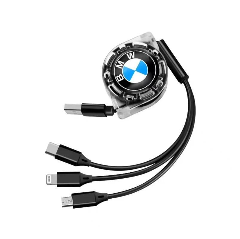 Car Interior 3 In 1 Fast Charger USB Data Cable Accessory For BMW E46 E60 E64 F10 F20 F30 F06 F12 F13 E90 E92 E93 F80 F82 F87 M1