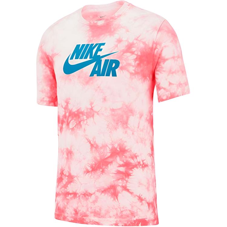 Nike T Shirts Men's Pink Crew Neck Moderate Straight Fit BQ0079-100