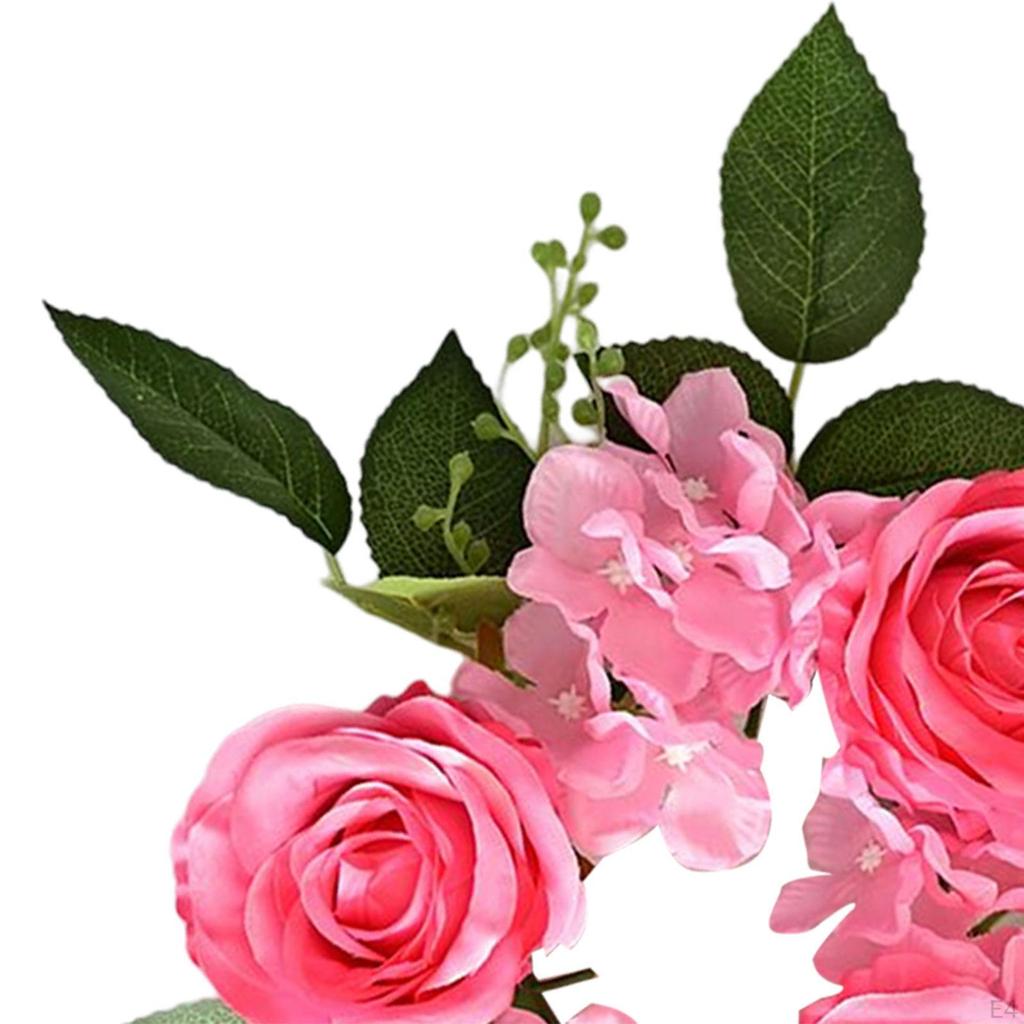 20cm Candle Ring Wreaths Centerpieces Festival Flower Garland Tabletop Thanksgiving Wedding Easter