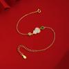 New Style Imitation Hotan Jade Fulu Gourd Bracelet Electroplated Gold Color Small Crowd Ins Feeling Hand Jewelry New Year Gift