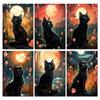RUOPOTY Black Cat Diy Painting By Number Animals Acrylic Paint For Crafts Diy Gift Marker By Numbers Handpainted On Canvas 60x75cm