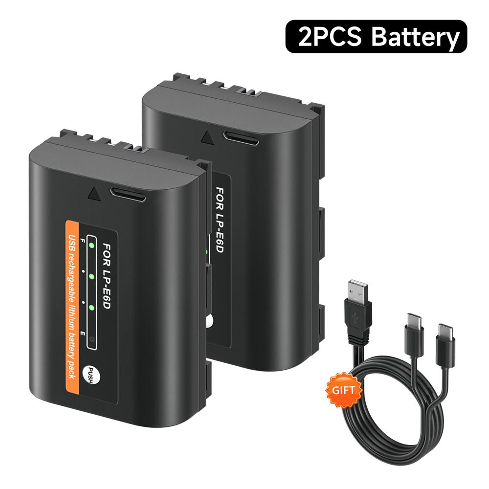 PALO Встроенный USB LP-E6 LP E6 LPE6 LP E6N аккумулятор 2600 мАч Akku для камер Canon 5D Mark II III 7D 60D EOS 6D 70D 80D EOS 5DS R