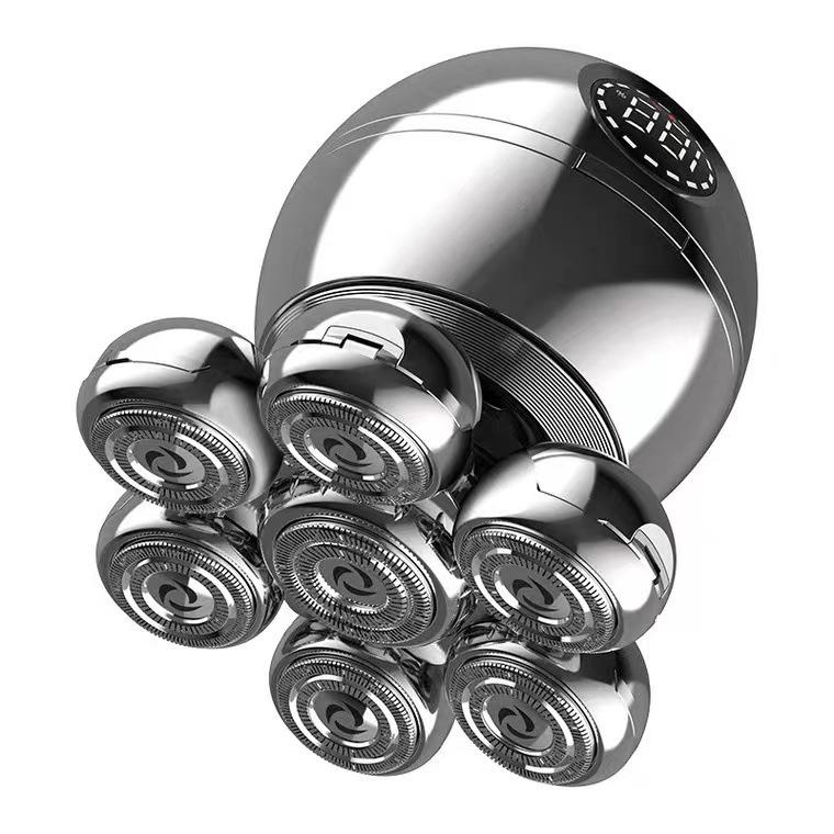 Мужская аккумуляторная электробритва с 7 лезвиями: Профессиональная машинка для стрижки волос и многофункциональная бритва