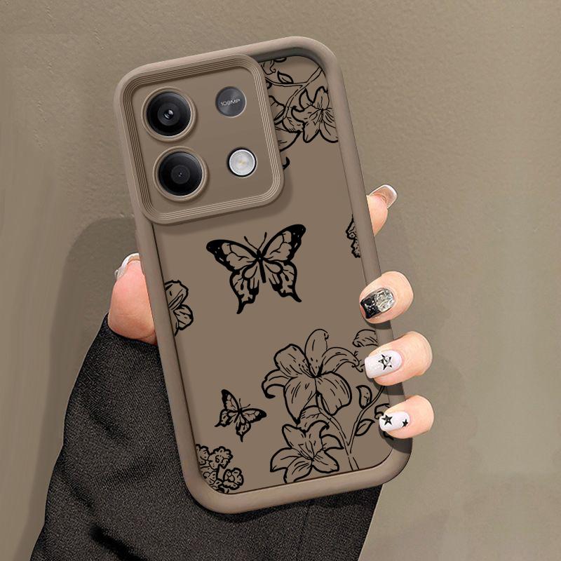 Fashion Butterfly Flower Pattern Phone Cover For Xiaomi 13T Pro 11T Poco F6 X6 Pro M6 Pro Redmi Note 13 Pro 12 4G 11 10 Pro Max Soft Shockproof Case