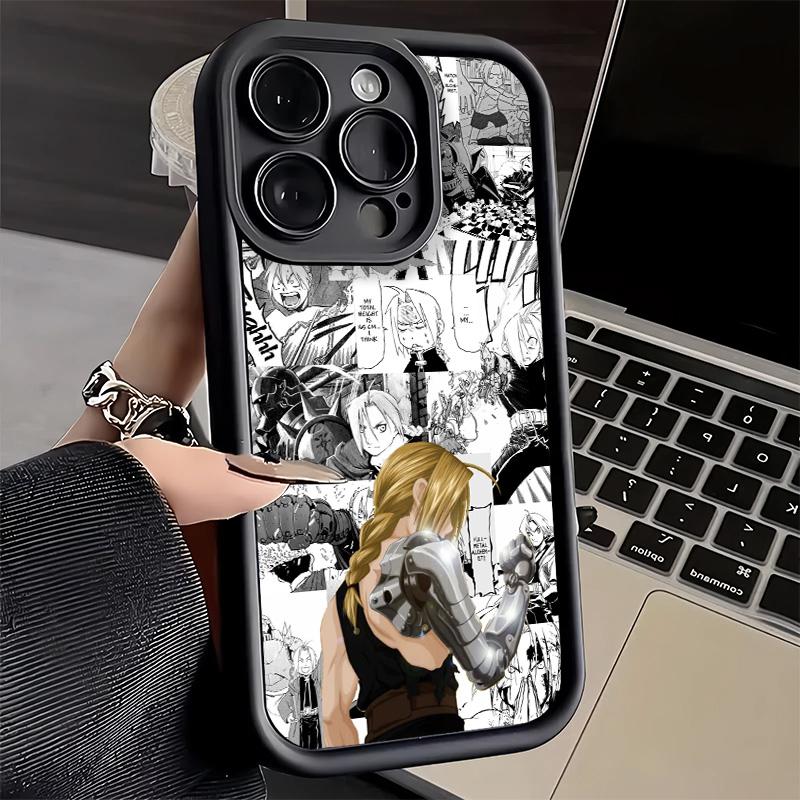 Phone Case for iPhone 17 Air 16E 15 16 Pro Max F-ullmetal A-Alchemist Anime Cover 14 Plus 13 12 Mini Soft Shell Silicone Fundas