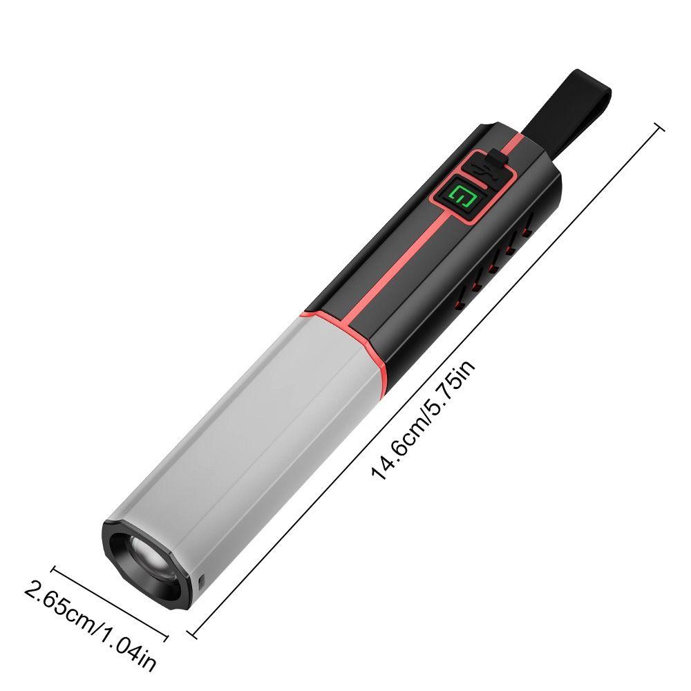 Super Bright LED Flashlights Long-Range Telescopic Zoom Flashlight  Outdoor Camping