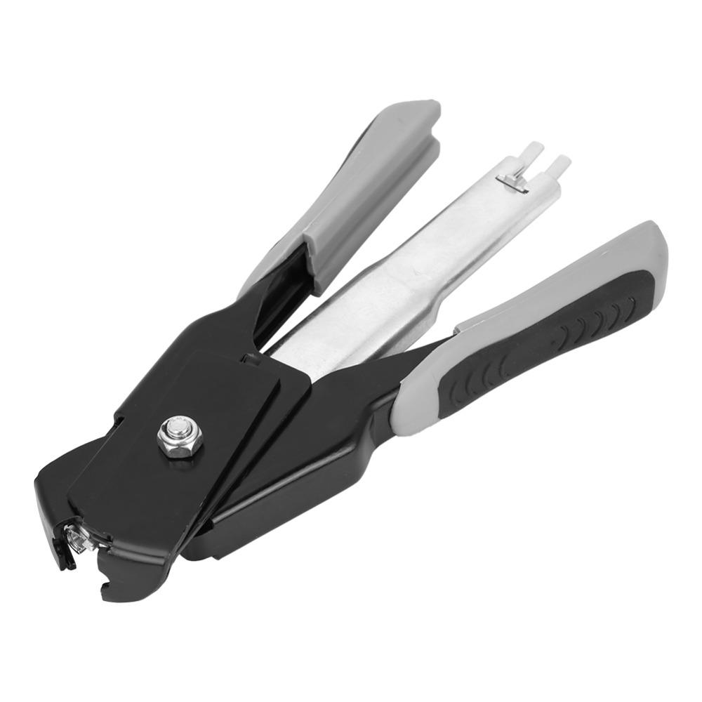Spring-Loaded C-type Hog Ring Pliers Auto Feed Staple Plier  for Animal Fence and Mattresses