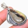 Septerian Stone Handmade 925 Sterling Silver Jewelry Pendant 2.01" H0j19