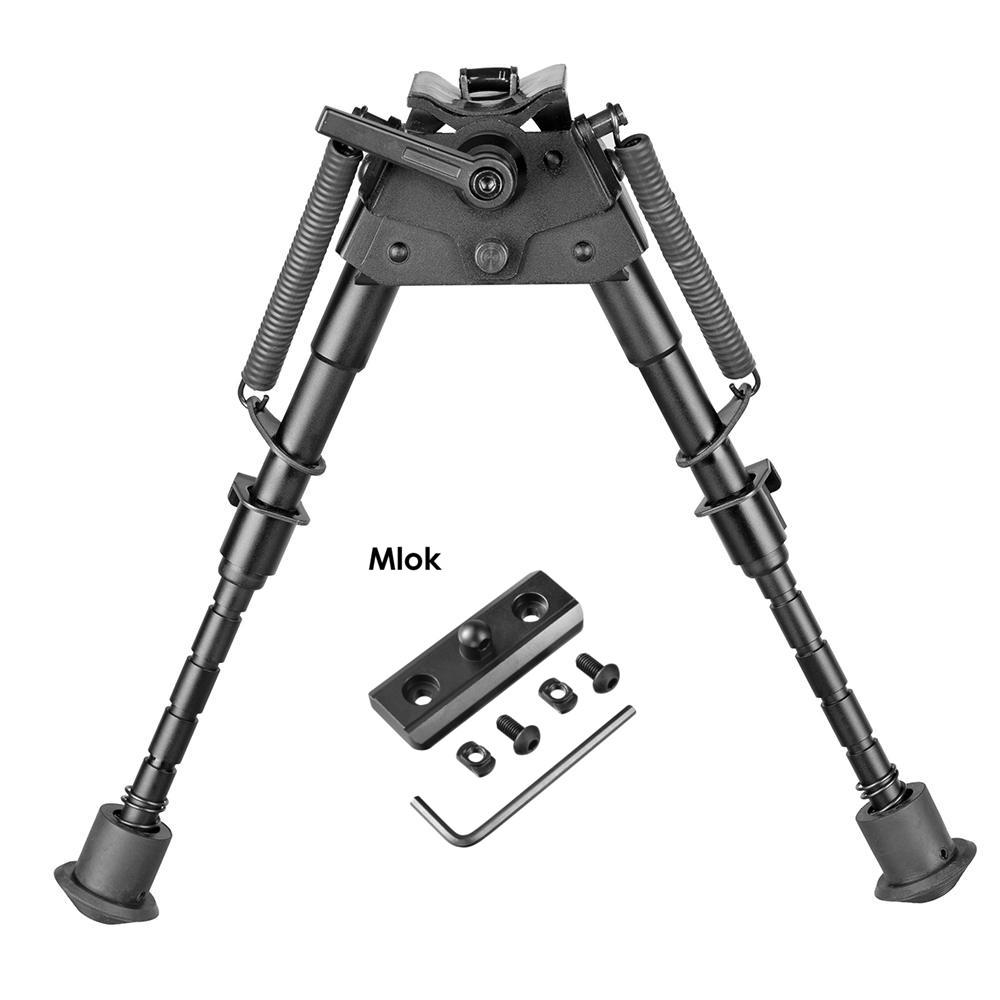 6-9 Inch Swivel Bipod Quick Deploy Notched Legs Pivot Tilt with Built-in Pod-loc (S Lock)