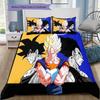 Vegito Pattern Bedding Quilt Set Quilt Cover Pillowcase Home Birthday Gift(1 * duvet cover + 2 * pillowcase, without core)