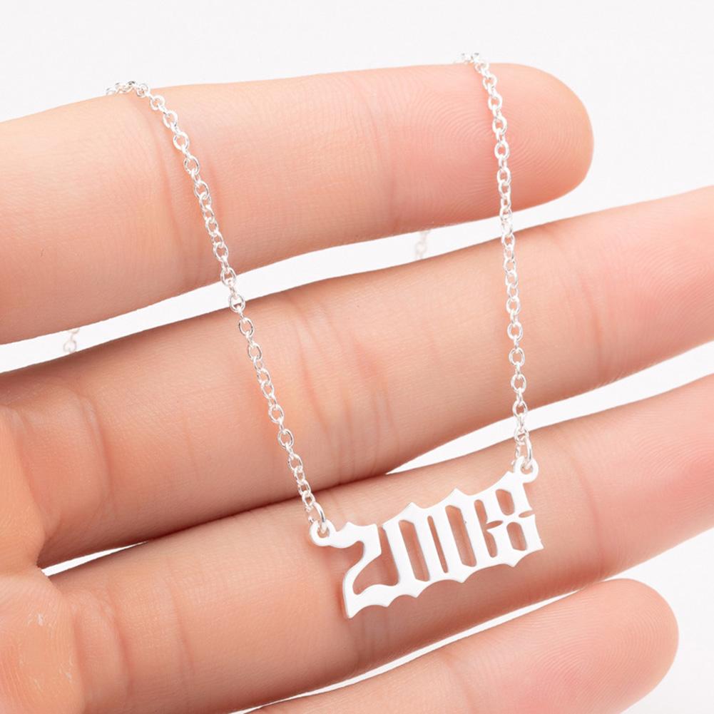 Puntos 1980-2019 год рождения номер подвеска-подвеска-цепочка из нержавеющей стали ювелирные изделия