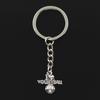 Fashion 30mm Key Ring Metal Key Chain Keychain Jewelry Antique Bronze Plated I Love Volleyball 21x20mm Pendant