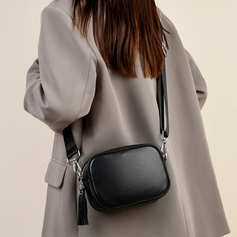 High-quality Leather Shoulder Bag for Women Messenger Bags Ladies Genuine Leather Casual Crossbody Bag