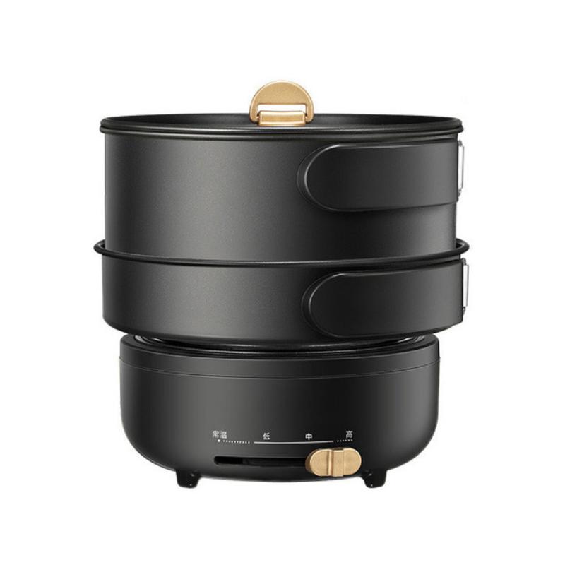 Folded Electric Cooking Pot Mini Portable Electric Skillet Split Type Frying Pan Travel Collapsed Multicooker Hotpot