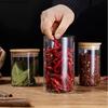 Стеклянная банка для хранения с деревянной крышкой, герметичная банка, прозрачные стеклянные банки, бутылка для хранения, органайзер для еды, коробка для чая, емкость для хранения, чайная банка