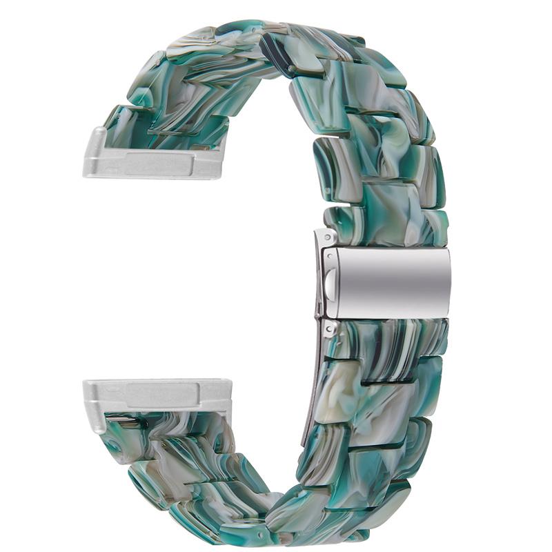 Resin Band for Fitbit Versa 4/Sense 2,20mm Lightweight Watch Strap Bracelet with Stainless Steel Buckle