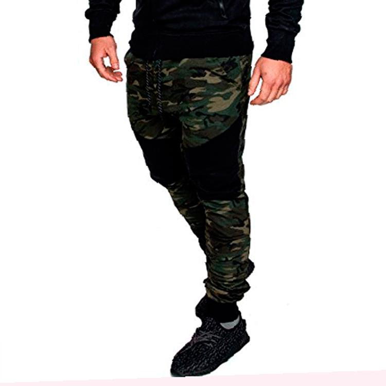 Мужские камуфляжные эластичные брюки для бега slim fit