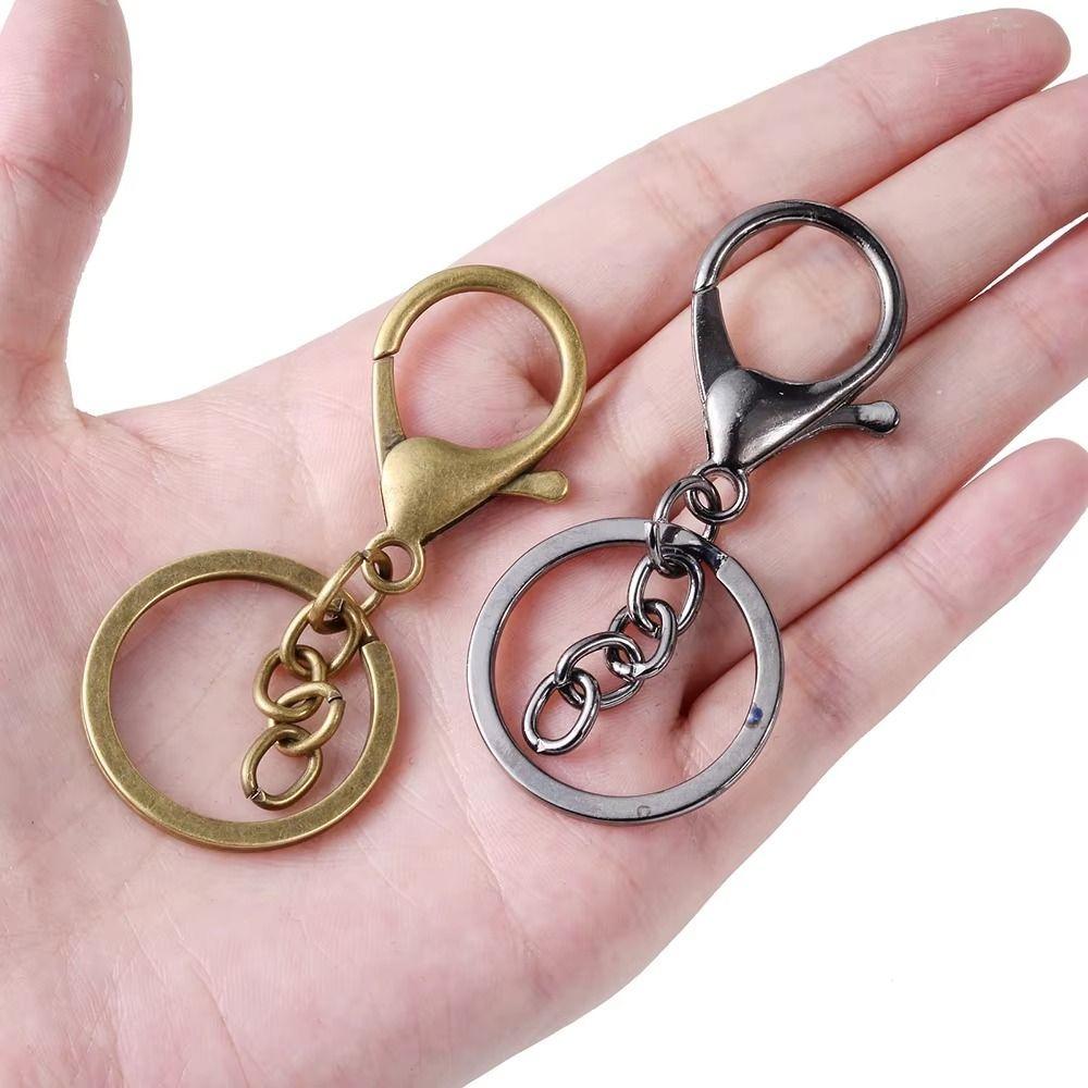 20Pcs Buckle Metal Key Chain Pendant Keychains Jewelry DIY Snap Hook Clips Key Ring  Jewelry Making