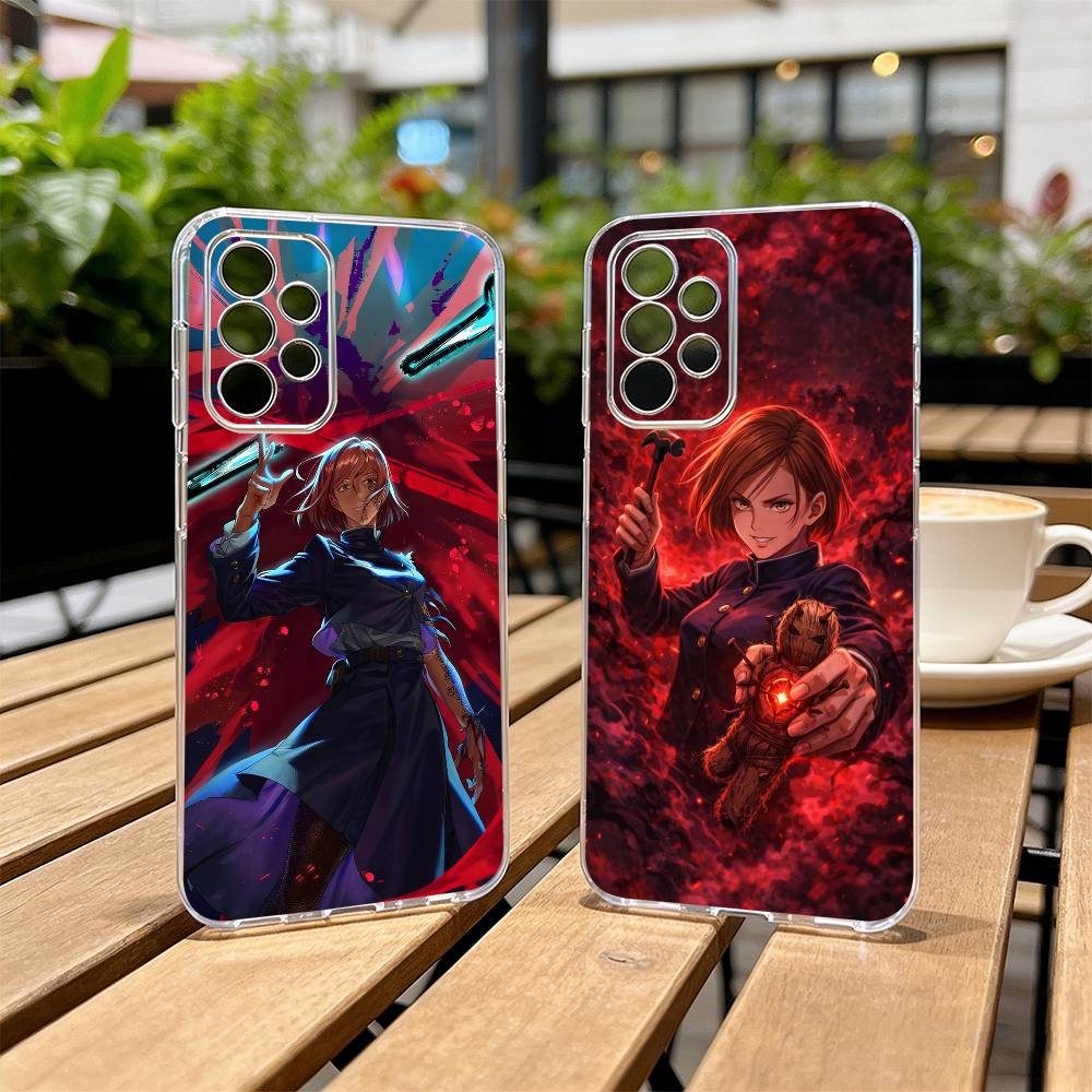 J-Jujutsu Kaisen K-Kugisaki N-Nobara Чехол для телефона для Samsung S25,S24,S21,S22,S23,S30,Ultra,S20,Plus,Fe Прозрачная крышка