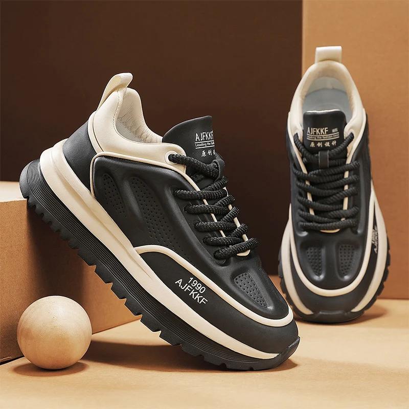 Модные мужские кроссовки Мужские кроссовки Обувь для мужчин Спорт и отдых Толстая подошва Мягкие и удобные Скейтборд Мода Круглый носок