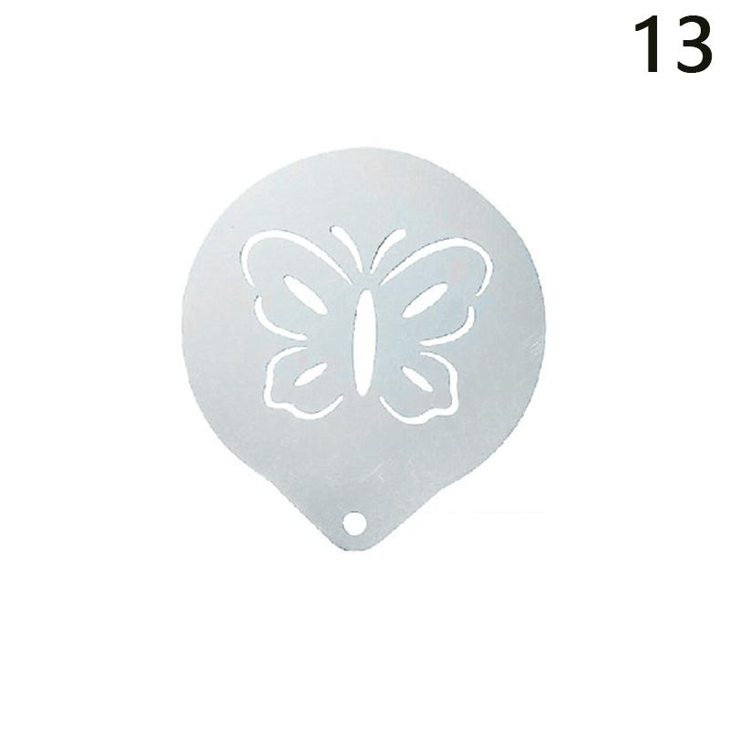 Форма для цветения из нержавеющей стали, необычная модель для штамповки кофе, утолщенный трафарет для распыления кофейной молочной пены