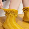 Носки для маленьких девочек, детские хлопковые кружевные носки принцессы, весенне-летние осенние носки для младенцев
