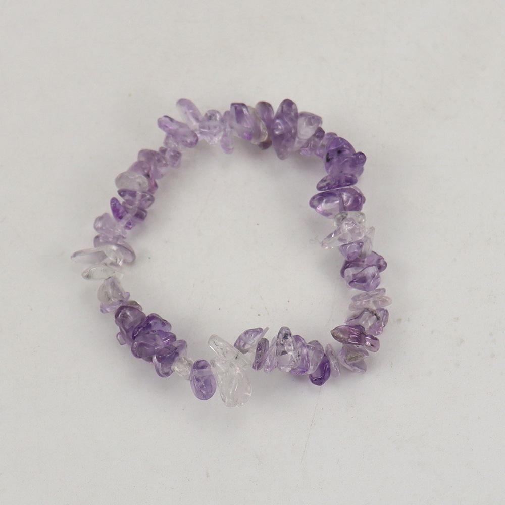Handmade Beaded Natural Crystal Crushed Stone Bracelet B54