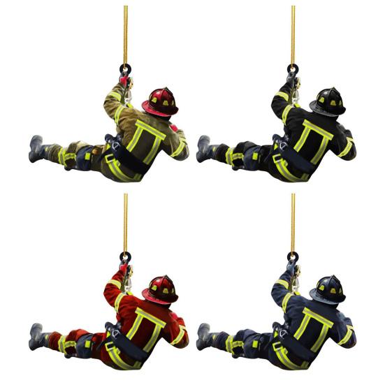 Yousheng рождественские украшения пожарного акриловые пожарные украшения пожарный сувенир подвесной кулон для украшения стены дерева автомобиля