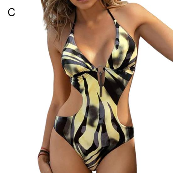 Monokini Swimsuit Sexy Backless Polyester Floral Set for Print Bikini Summer