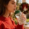 Cute Animal Bear Straw Glass Transparent Glass For Men Women Birthday Christmas Gift Milk Tea Cup With Straw