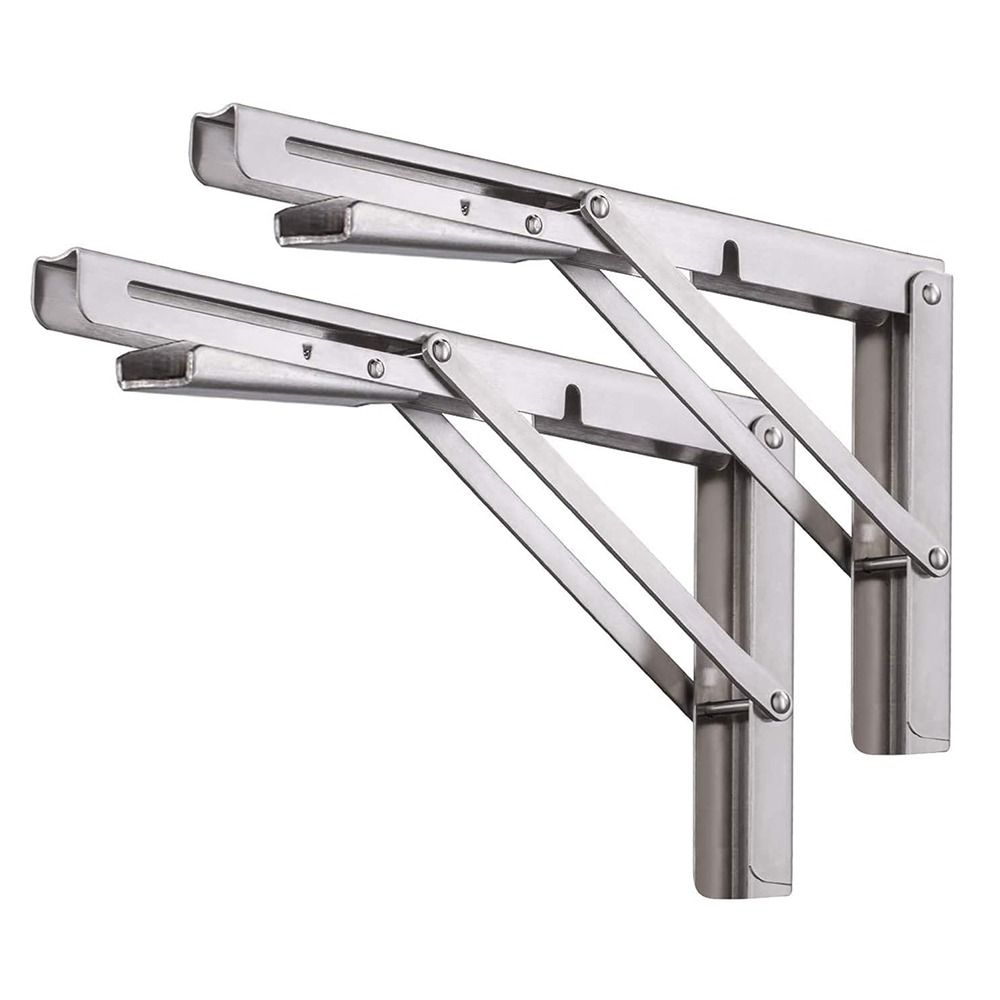 2 шт. Сверхпрочные складные кронштейны для полок L-образная треугольная подставка Защищенный от ржавчины опорный стержень Дом