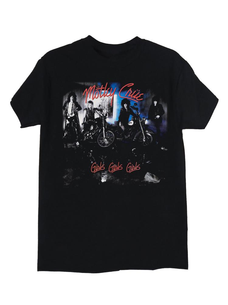 Черная футболка унисекс Motley Crue Girls Girls Girls