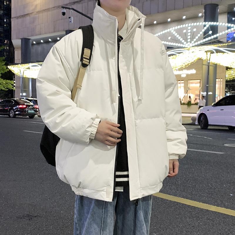 M-8XL Large Size Standing Collar Cotton Clothing Men and Women Paragraph Winter Down Cotton Jacket Loose Thickened Couples Models Cotton Coat