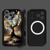 Для iPhone 17 Pro Max Чехол Сияющее Фантастическое Дерево Бабочка Магнитный Для Magsafe Силиконовая Крышка Для iPhone 16 Pro Max Funda iPhone 15 14 13 12 11 16E