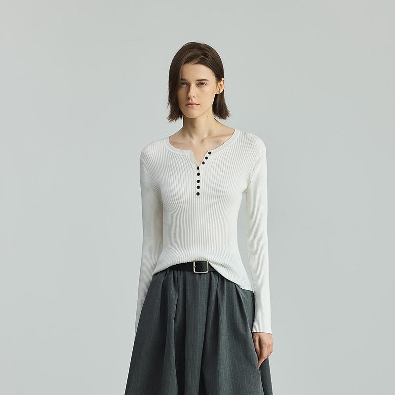 Тонкий вязаный свитер LILY из ацетата с добавлением Tencel