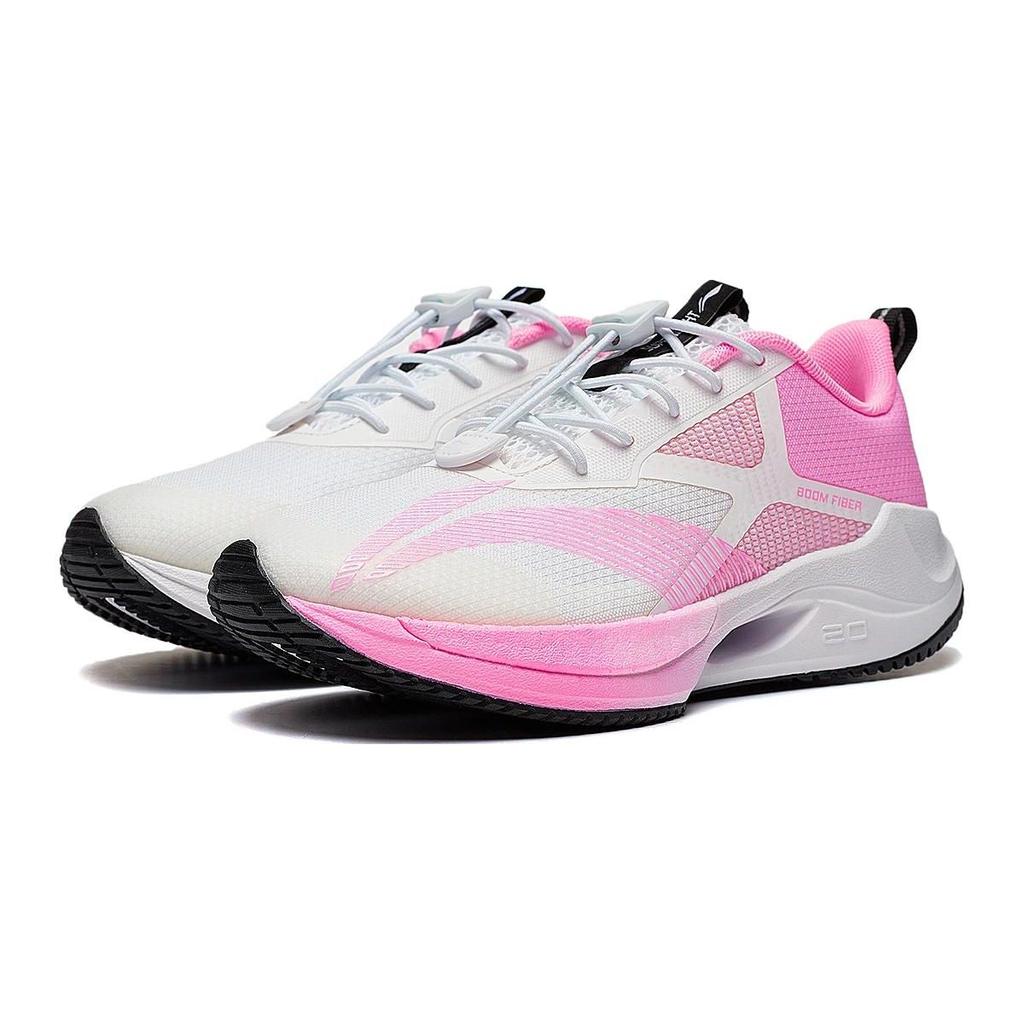 Li Ning Young 20 ультра легкие удобные амортизирующие низкие детские кроссовки для бега детские кроссовки белые розовые YKFT030-4