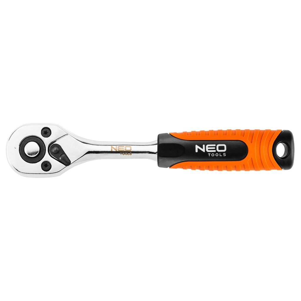 Straight ratchet 1/4", 150 mm, 45T
